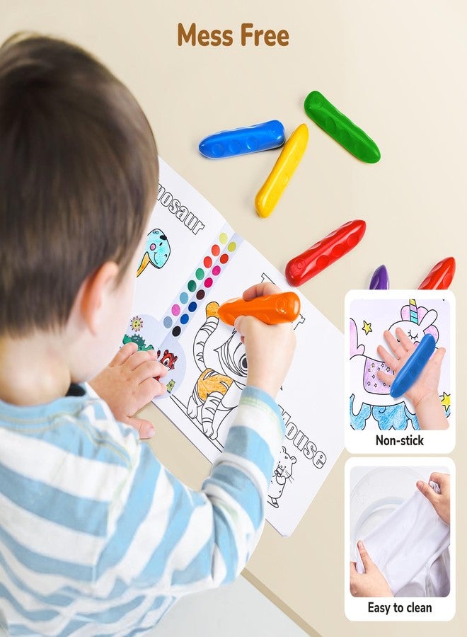 JoyCat Jumbo Crayons bulk for Toddlers 1-3 4 5 6 year old Kid,Easy-Grip,Unbreakable,Non-Toxic,Washable,big,Triangular,fat toddler Crayons pack&box,Art Supply for kids party favors,6 Colors 30 count. - Image 3